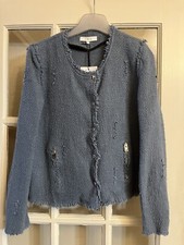 Brand New Iro Stone Blue Distressed Jacket Size 42 (fits Small-medium)