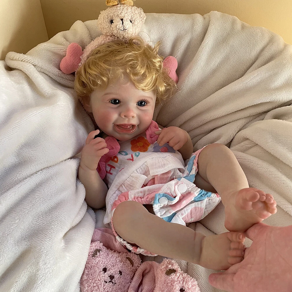 Reborn Baby Girl Doll Real Baby Feeling Full Body Vinyl Silicone