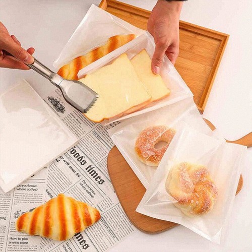 Borsa di carta anteriore pellicola cellophane borsa trasparente finestra marrone per torta, carta, dessert - Foto 6 di 6