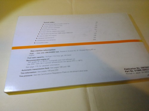Toyota Van 1987 Owner's Manual - Picture 4 of 4
