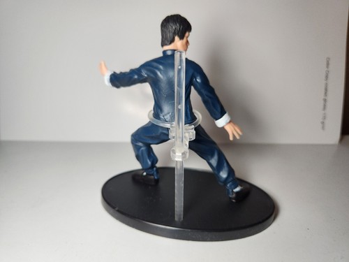 Bruce Lee Figure PVC Figurine Doll Dark Blue Traditional wear- 10CM/4" - Picture 3 of 4