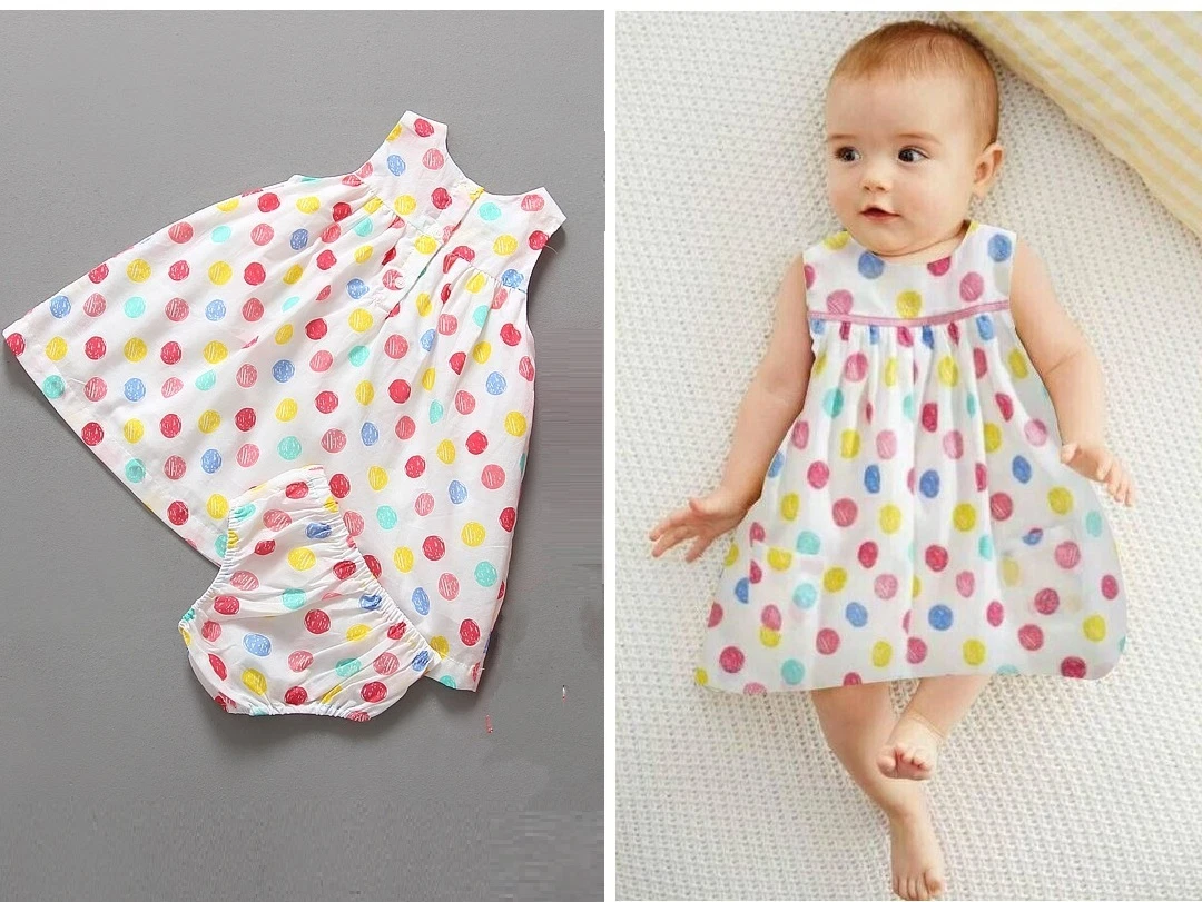 Polka dot baby dress sales