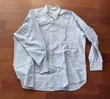 Ben Silver Blue Oxford Cloth Button Down Dress Shirt - Size: 18.5 / 36