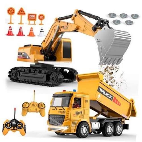 Kids-Play-Construction Excavators-Dump Truck Engineering Excavator+Dump Truck