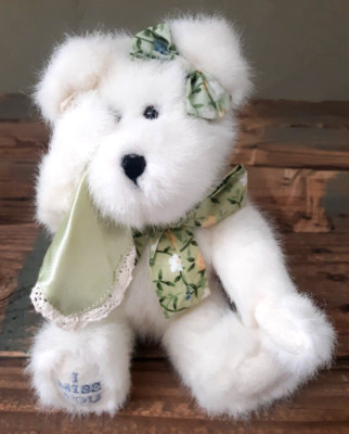 Boyds Stella I Miss You Crying Articulated White Bear