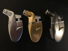 3 Torch Cigarette/ Cigar / Pipe Lighter Gold,Silver and Gun Metal Gray