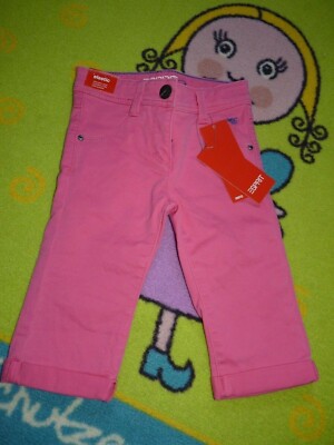 Esprit Mädchen Hose elastisch rosa-pink Used-Look verstellbarer Bund süß Gr. 98
