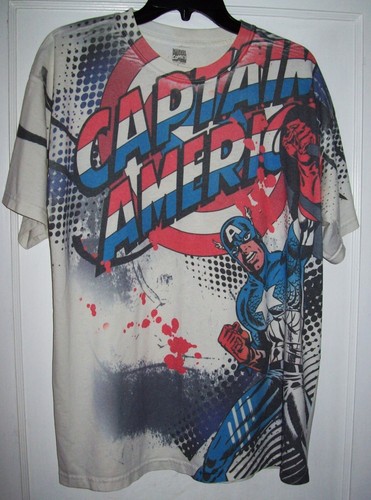 Vintage 2006 Marvel Captain America Steranko Art Large Adult T Shirt - Picture 4 of 6