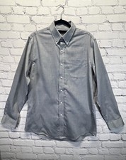 Lauren Ralph Lauren Men's Slim Fit Long Sleeve Button Down Shirt Size 16 Gray