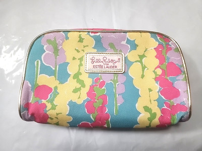 Lilly Pulitzer For Ester Lauder Small Make Up Cosmetics Bag 8'' By 4.5''EUC