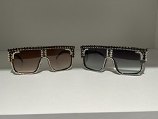 Bling Bling Rhinestone Sunglasses Oversized Square Women's Fashion