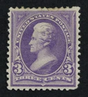 CKStamps: US Stamps Collection Scott#253 3c Jackson Mint H OG Gum Bend