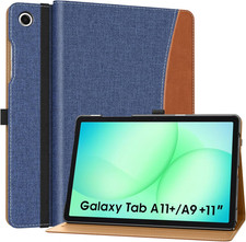Case for Galaxy Tab A11 /A9 plus 11 Inch, Denim Blue  Brown