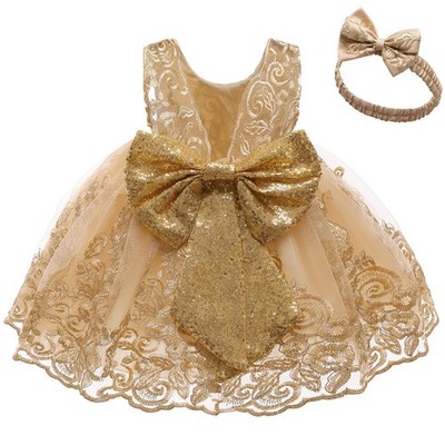Baby Girls Embroidery Lace Dresses Ruffles Infant Easter Tutu Birthday Dress ...
