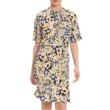 Maggy London Ruffle Ditsy Print Mini Dress Women’s Sz 10 NWOT