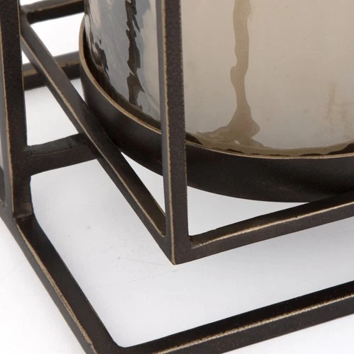 Uttermost 18106 Wenman 18.5" Tall Iron and Glass Candle Holder - Bronze - Picture 2 of 5