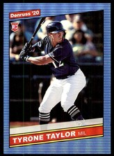Tyrone Taylor 2020 Donruss #253 Brewers MLB READ FREE SHIPPING AutographDen
