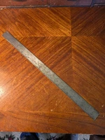 Starrett 24" Slotted Hardened Steel Rule No. 8 4 Grad CUT DOWN FROM 36" LENGTH