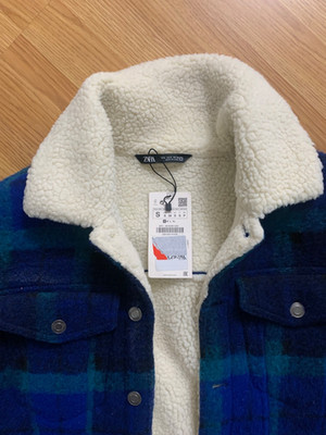Zara  mens insulated beautiful plaid bomber jacket size S