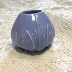 Vintage Nelson McCoy Butterfly Small Vase Blue Art Pottery