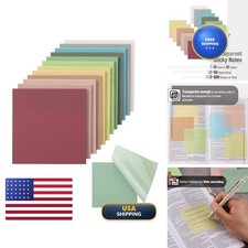 Mr. Pen Transparent Sticky Notes 3" x 3" 12 Pads 600 Sheets