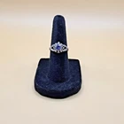 Women's Vintage Sterling Silver Filigree Ring with an Amethyst Stone Size 4.5