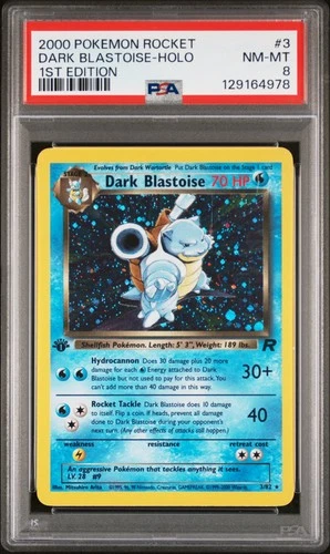 2000 POKEMON ROCKET 1ST ED #3 DARK BLASTOISE-HOLO PSA 8