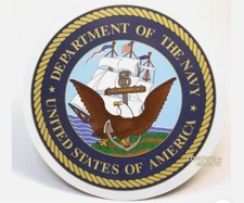 US Department of Navy Car Refrigerator Magnet  United States Of America 5" - NEW