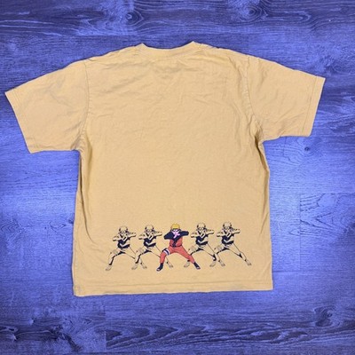 Uniqlo UT Naruto Shirt Large Mens Yellow Short Sleeve Graphic 20th Anniversary
