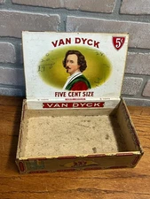 Vintage Van Dyck Cigar Box Pressed Cardboard Advertising General Cigar Co.