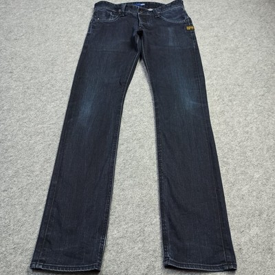 G-Star Raw Defend-Super-Slim Herren Jeans W30 L34 (Label: W32) Dark Blau Stretch