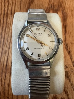 Vintage BUTEX Men's Wristwatch, Manual Wind, Swiss Made, 17j, Working!  Late 50s