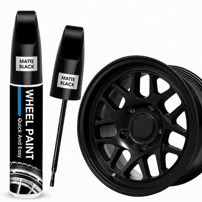 Matte Black Rim Touch Up Paint - Wheel Scratch Repair Kit for Curb Rash & Scr...