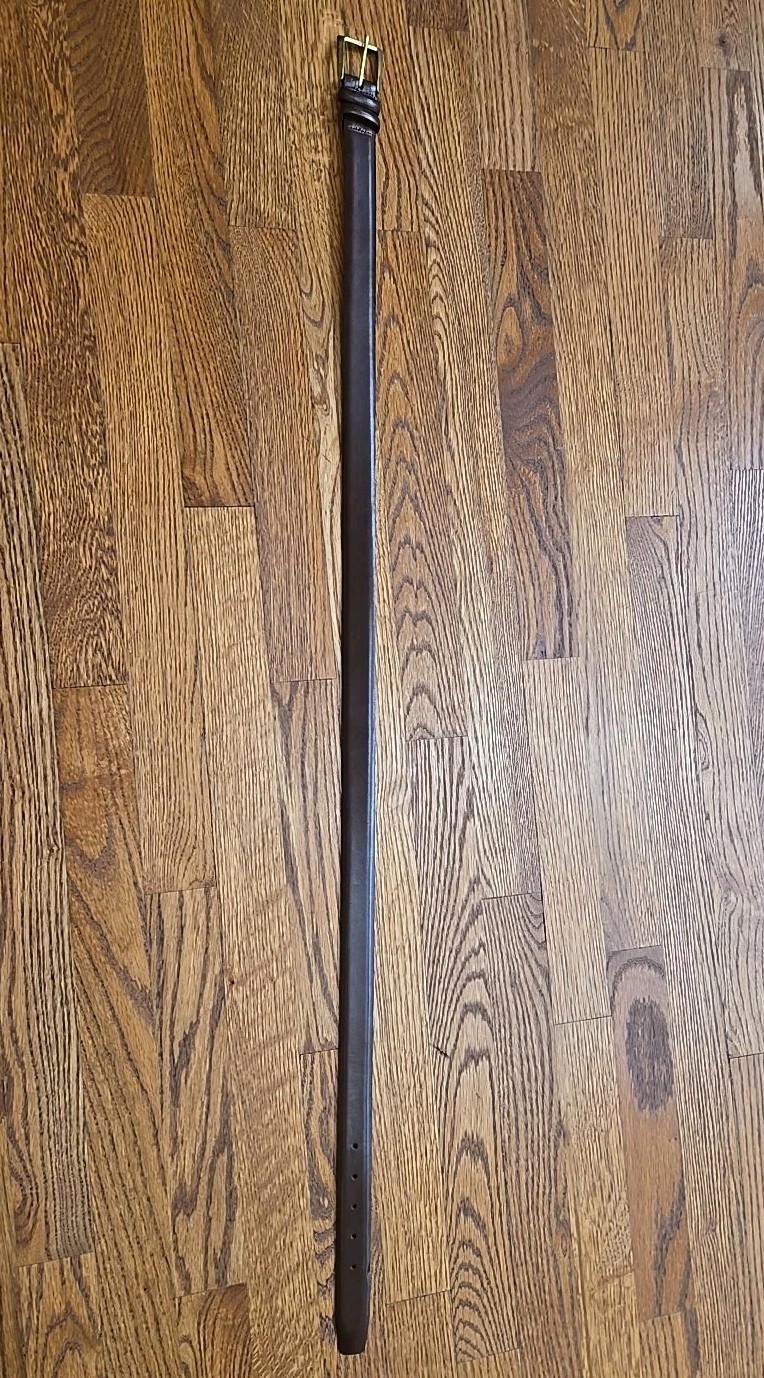 Cintura vintage YSL Yves Saint Laurent taglia 40 100 in pelle marrone.