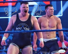 *CREED BROTHERS* WWE WWF NXT JULIUS & BRUTUS CREED DUAL SIGNED 8x10 ACOA AUTO