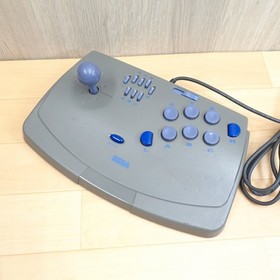 Sega Saturn Console with 2 Virtua Stick controllers & 3 games Japanese Gray