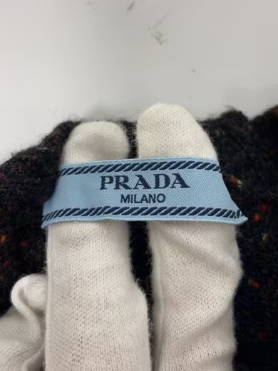 PRADA/Knit sweater (thick)/Size 38/Wool/NVY/All-over pattern thumbnail 3