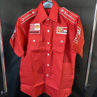 Ferrari F1 Red Pit Shirt Short Sleeve L Size Racing Team Shirt | eBay