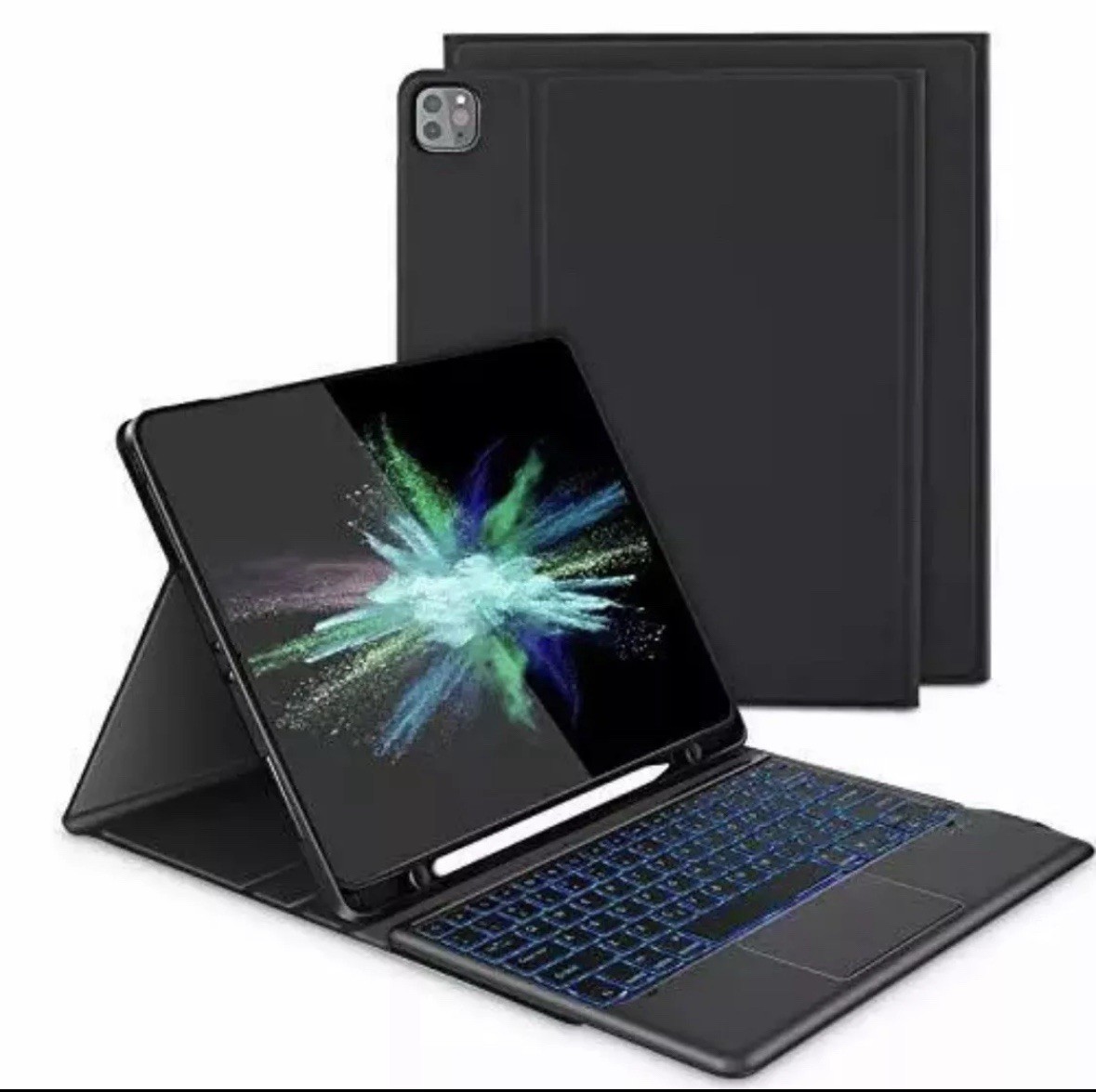 Jelly Comb 7-color Backlit Wireless Keyboard Case w/ Touchpa
