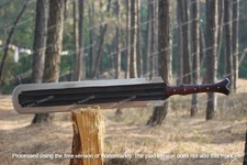 Handmade Custom Carbon Steel Blade Tactical Machete Sword| Hunting Sword Camping