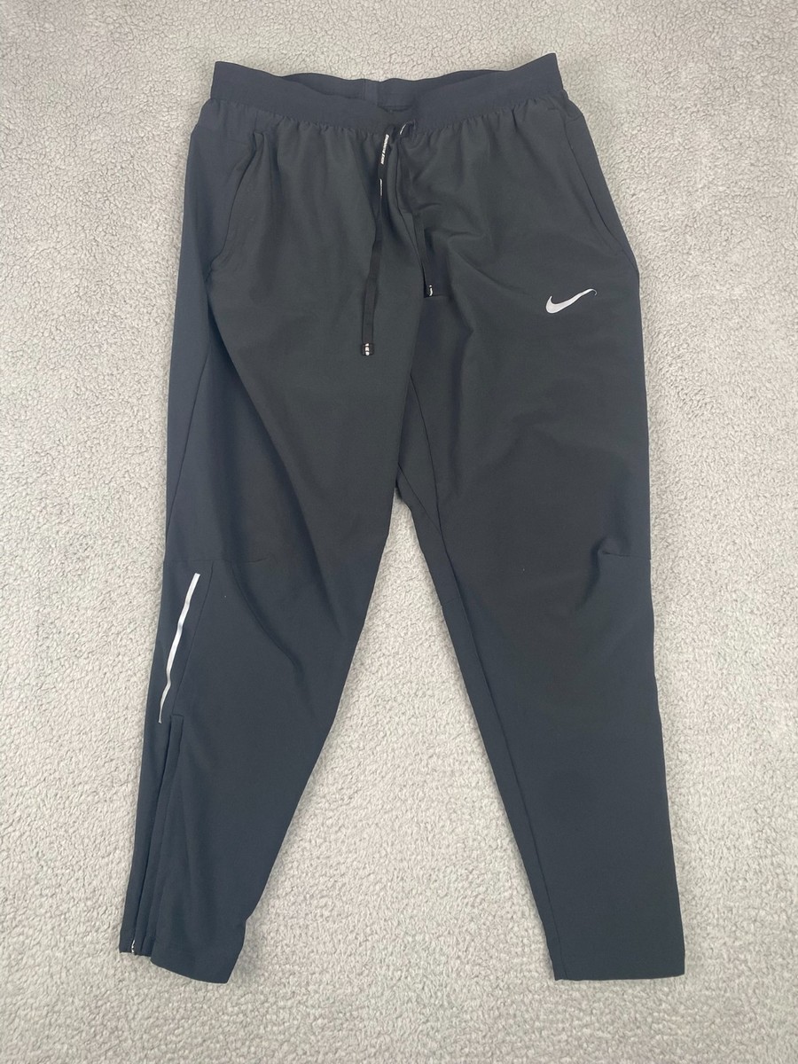 Nike Phenom Elite Dri-FIT Running Pants Mens L Black Zip