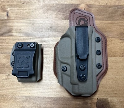 Black Arch Single Clip Protos-M IWB Holster Sig Sauer P365XL RH Right +Mag Pouch