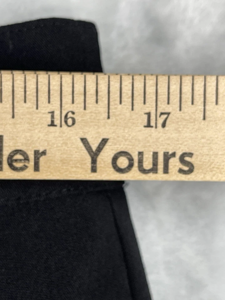 ALFANI ESSENTIALS Talla 12P Bermudas Tiro Medio Carrera Vestido Pantalones Cortos Banda Ancha Negro Foto 3 de 4