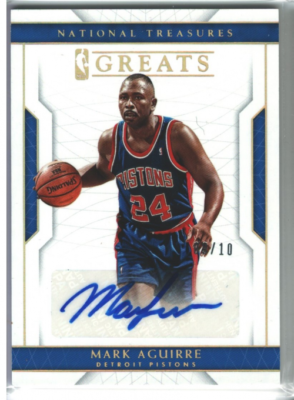 2016-17 Panini National Treasures NBA Greats Sign Gold #11 Mark 