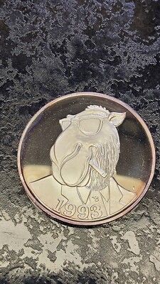 レア！ ジョー・キャメル 銀メダル 80周年 発売記念 CAMEL  銀貨 Vintage 1993 Joe Camel 80th Anniversary 1 Troy Ounce Silver Round