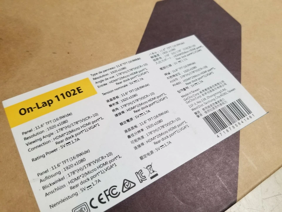 Gechic 1102E 11.6 inch FHD 1080p Portable Monitor with HDMI & VGA Video - Image 2 of 4