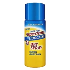 Aspercreme Odor Free  Lidocaine Pain Relief Dry Spray,4 OZ( 2PACK)