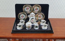 Dollhouse Coffee Set "Irish Gold" Reutter Porcelain 1:12 Scale Miniature Dishes