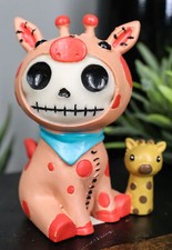Furry Bones Kirin Pink Polkadot Giraffe Figurine 3"H Voodoo Skeleton Furrybones
