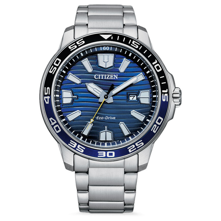 Citizen Eco-Drive 45.9mm Stainless Steel Case and Bracelet, Men's 